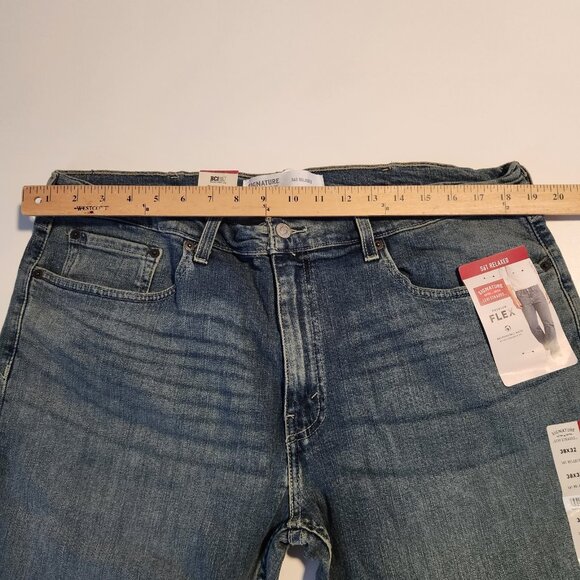 Signature Levi Strauss S61 Relaxed Fit Jeans Stretch Blue Mens 38x32 NEW NWT - Picture 15 of 16